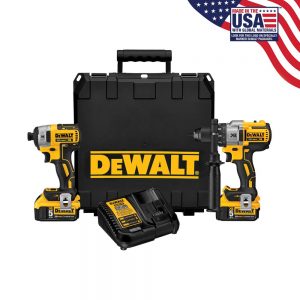 DEWALT DCK299P2 20V MAX XR Lithium Ion Brushless Premium Hammerdrill & Impact Driver Combo Kit, 5.0 Ah